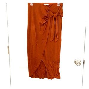 New Anthropologie Midi Skirt with Tie Knot